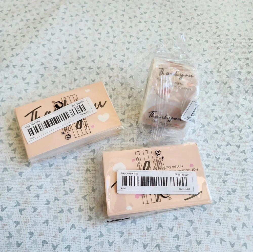 300 Pc Thank you Cards and Stickers